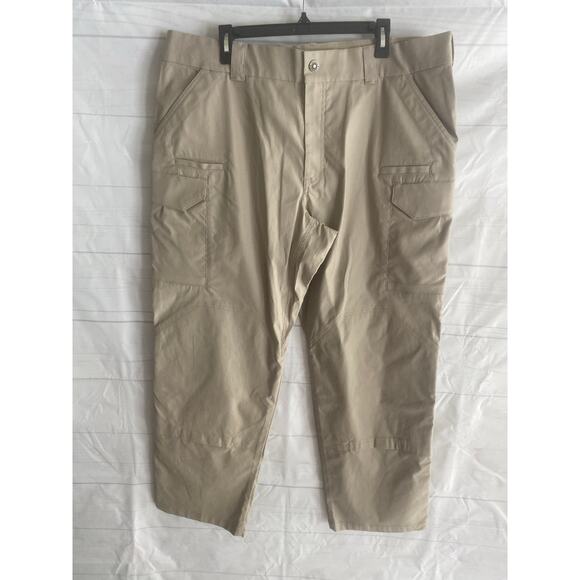 First Tactical Pants Men’s 40Wx30L Tactix Series Double Knee Cargo Tan NWOT - Picture 1 of 11